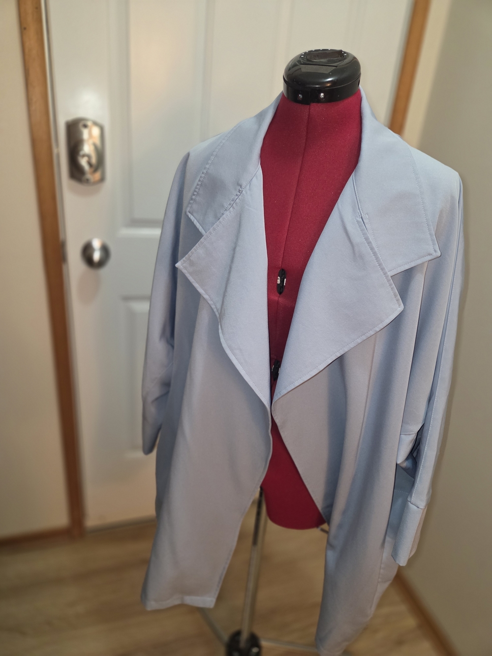 Papillon Light Blue Draped Coat